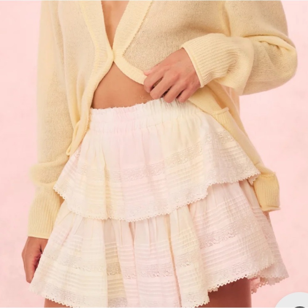 Layered Cream Skirt